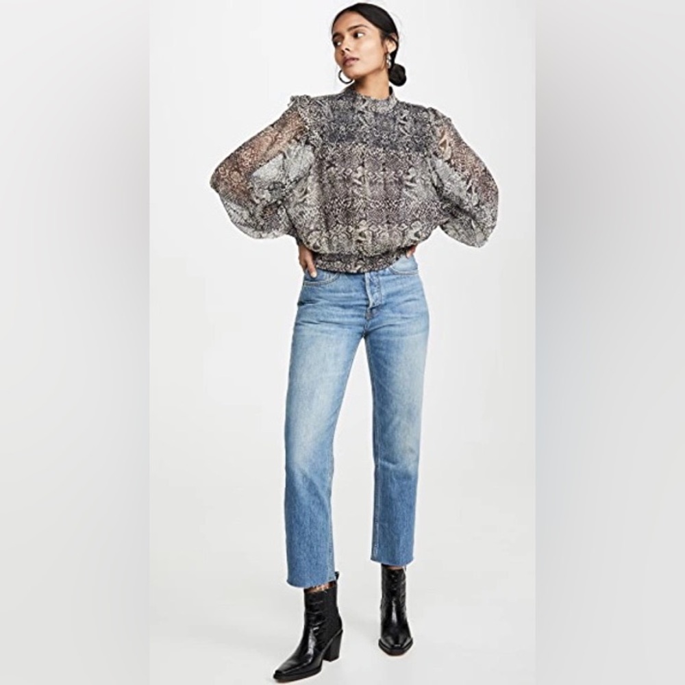 Free People Snake Print Roma Blouse - image 2